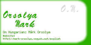 orsolya mark business card