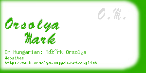orsolya mark business card